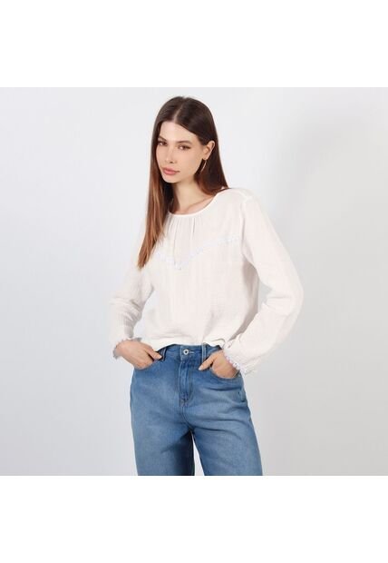 Blusa Cuello Redondo Manga Larga