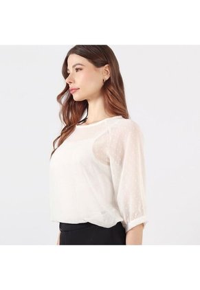 Blusa Cuello Redondo Manga 3cuartos