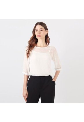 Blusa Cuello Redondo Manga 3cuartos