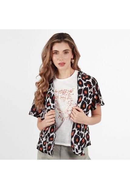 Blusa Cuello V Manga Corta