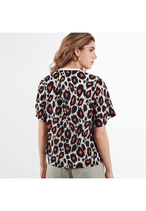Blusa Cuello V Manga Corta