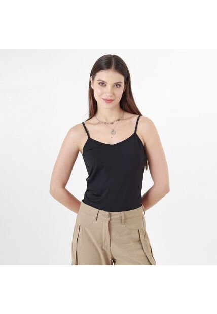 Camiseta Cuello V Manga Tiras