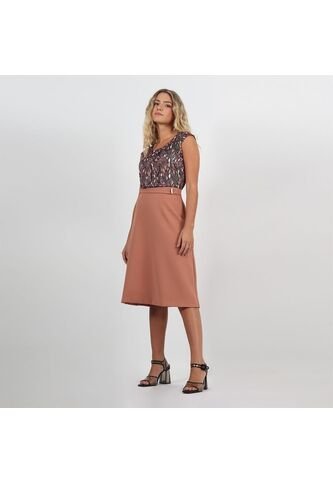 Falda Midi Detalle En Cintura FDS