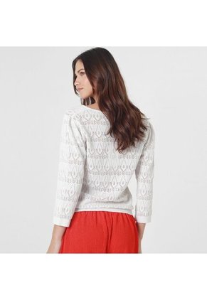 Sweater Cuello V Manga 3/Cuartos