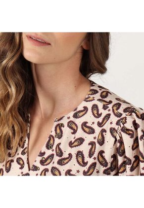 Blusa Cuello V Manga Corta