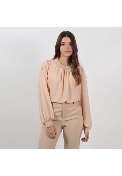 Blusa Cuello Redondo Manga Larga