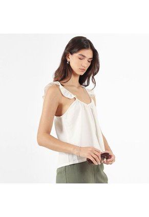 Blusa Cuello Strap Manga Tiras