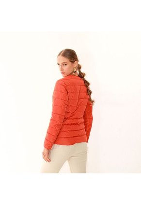CHAQUETA PARA MUJER EN TAFETAN Color-NARANJA-TALLA-XXS