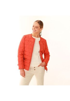 CHAQUETA PARA MUJER EN TAFETAN Color-NARANJA-TALLA-XXS