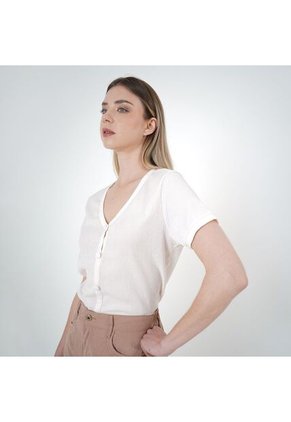 Camiseta Cuello V Manga Corta