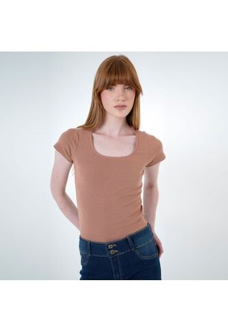 Camiseta Cuello Cuadrado Manga Corta FDS