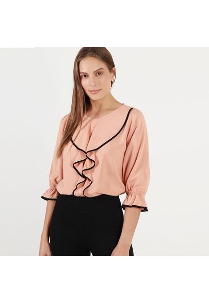 Blusa Cuello Redondo Manga 3cuartos