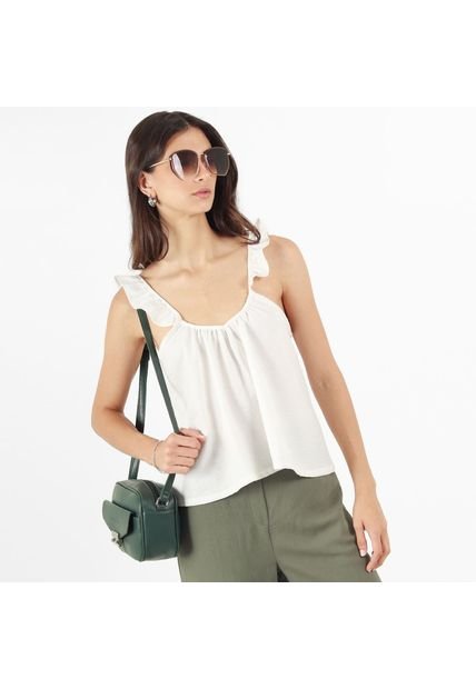 Blusa Cuello Strap Manga Tiras