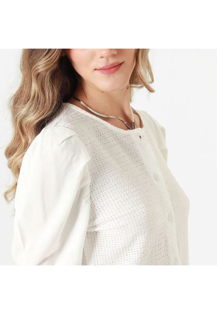 Blusa Cuello Redondo Manga Larga