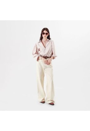 Blusa Cuello Camisero Manga Larga