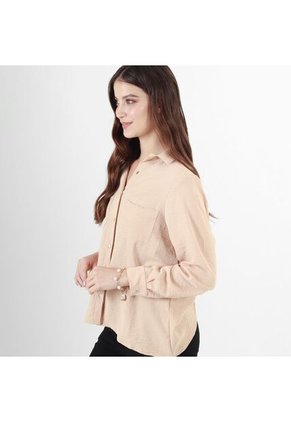 Camisa Cuello Camisero Manga Larga