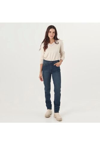 Jean Diva Tiro Medio Bota Recta FDS