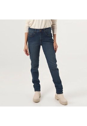 Jean Diva Tiro Medio Bota Recta