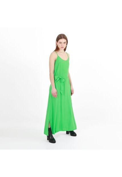 Vestido Largo De Tiras Con Escote En Espalda