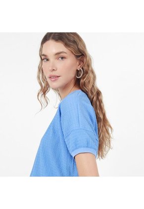 Camiseta Textura Cuello Redondo Manga Corta