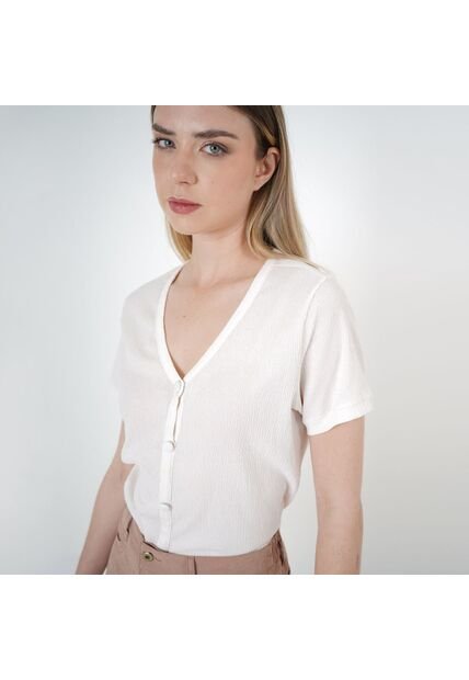 Camiseta Cuello V Manga Corta