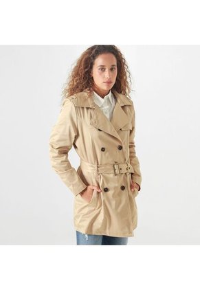 Chaqueta Tipo Gabardina Manga Larga Cuello Sport