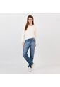 Blusa Cuello Redondo Manga Larga de FDS