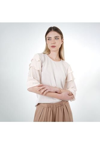 Camiseta Cuello Redondo Manga 3/Cuartos FDS