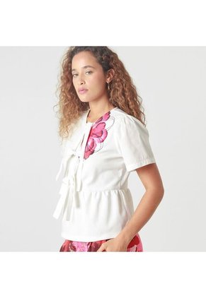 Camiseta Cuello Lazo Manga Corta