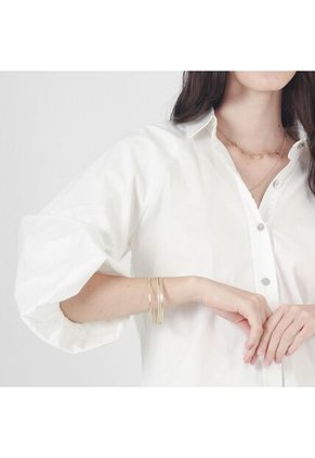 Blusa Cuello Camisero Manga 3Cuartos