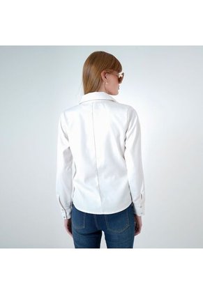 Blusa Cuello Camisero Manga Larga