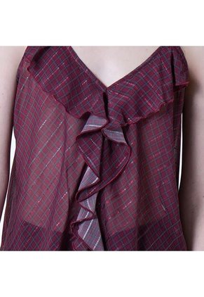 Blusa Cuello V Manga Tiras