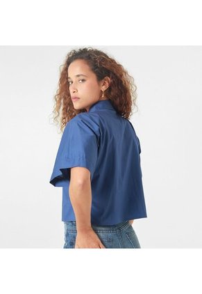 Blusa Cuello Camisero Manga Corta
