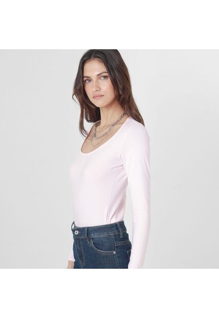 Camiseta Cuello U Manga Larga