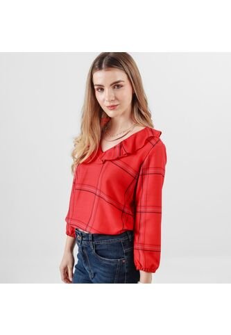 Blusa Cuello V Manga 3Cuartos FDS