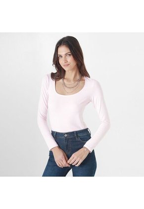 Camiseta Cuello U Manga Larga