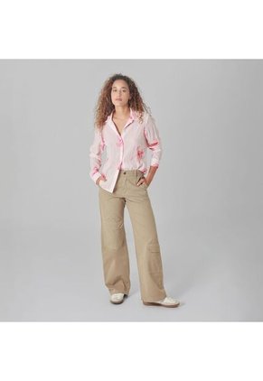 Camisa Cuello Camisero Manga Larga