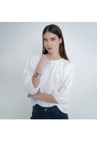 Blusa Cuello Redondo Manga 3/ Cuartos FDS