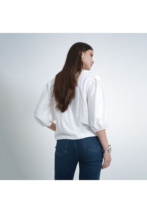 Blusa Cuello Redondo Manga 3/ Cuartos