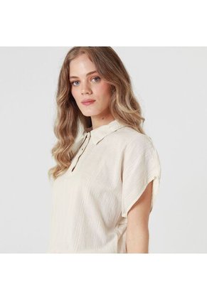 Blusa Cuello Sport Manga Corta