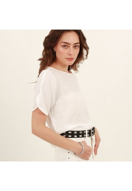 Blusa Cuello Redondo Manga Corta