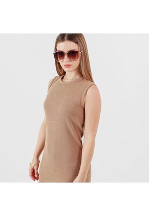 Vestido Cuello Redondo Manga Sisa