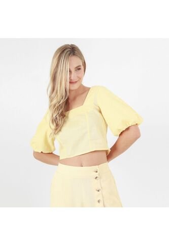 Blusa Cuello U Manga Al Codo FDS