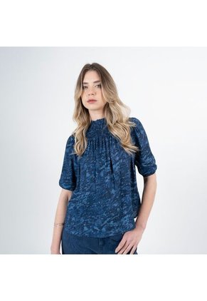 Blusa Cuello Alto Manga Corta