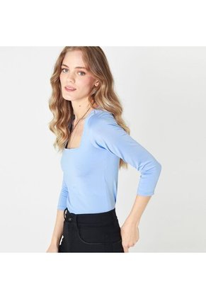 Camiseta Cuello U Manga Larga