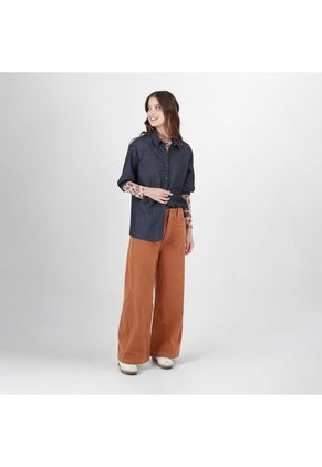 Blusa Cuello Camisero Manga Al Codo