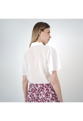 Blusa Cuello Camisero Manga Corta