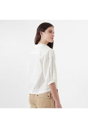 Blusa Cuello Camisero Manga Al Codo