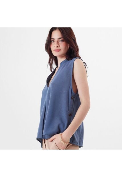 Blusa Cuello Alto Manga Sisa