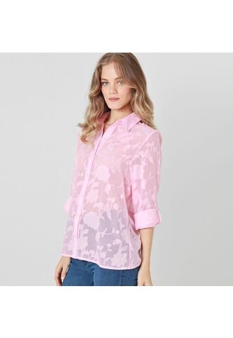 Blusa Cuello Camisero 3 Cuartos FDS